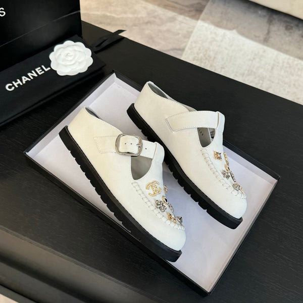 CC 25C Mule Sandal White Imported Cowhide 212943