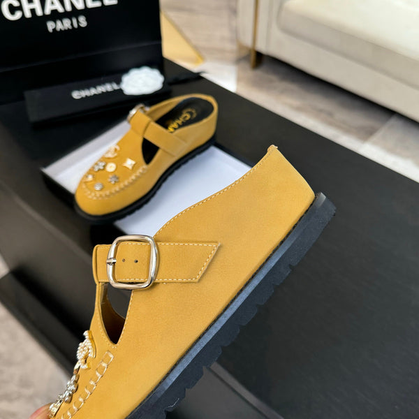 CC 25C Mule Sandal Canary Yellow Imported Cowhide 212944