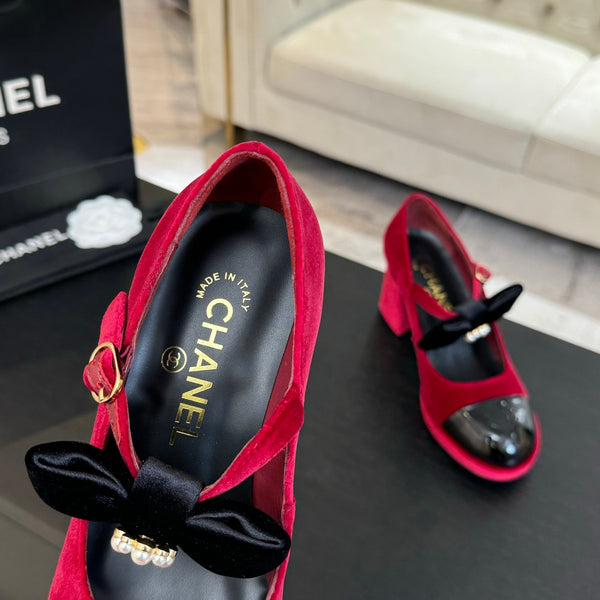 CC 25C Mary Jane Velvet rose Imported Cowhide 212947