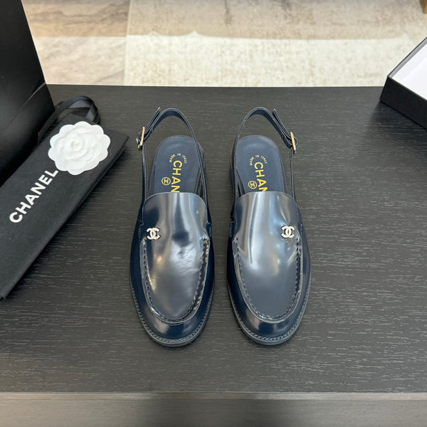CC 25C Slingback Loafer Dark Blue Patent Leather