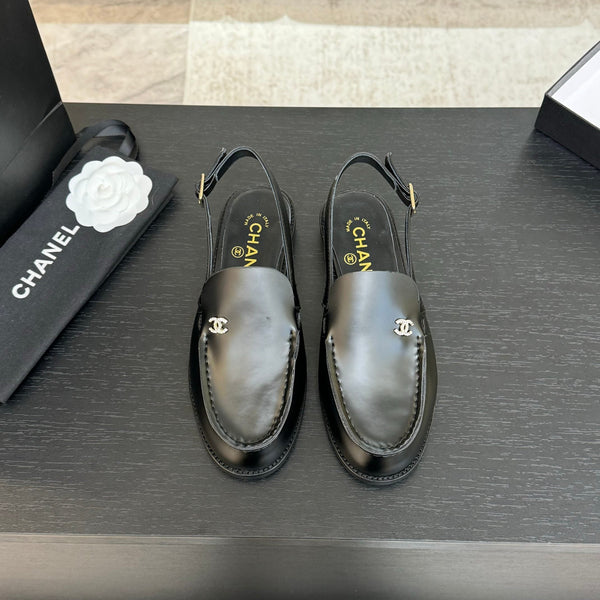 CC 25C Slingback Loafer Black Patent Leather