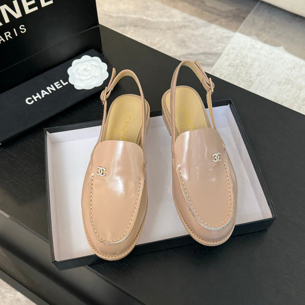 CC 25C Slingback Loafer Beige Patent Leather