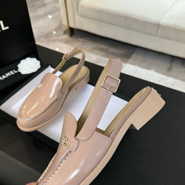 CC 25C Slingback Loafer Beige Patent Leather