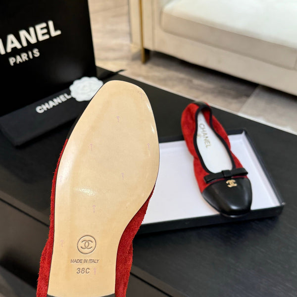 CC Ballet Flats Red Cowhide 313471