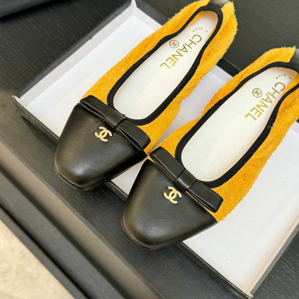CC Ballet Flats Yellow Cowhide 313474