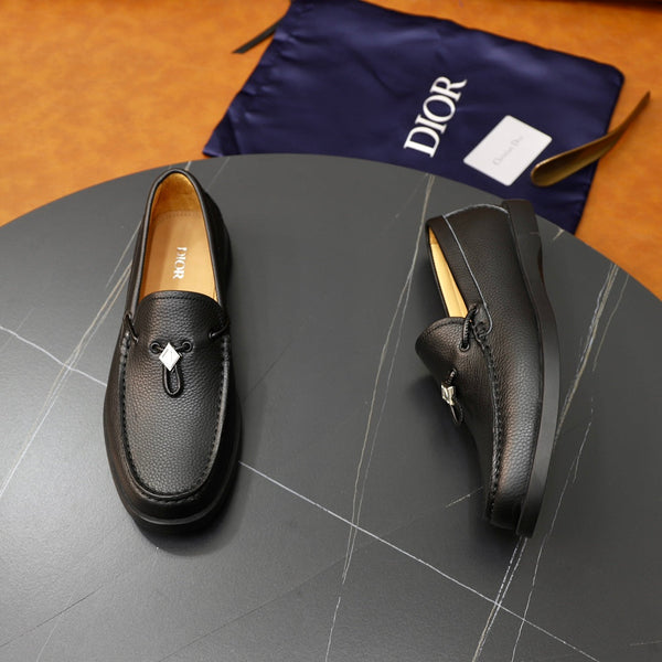 CD ODEON DRIVER LOAFER BLACK GRAINED CALFSKIN