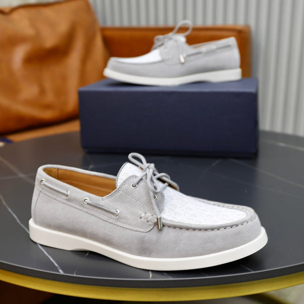 CD GRANVILLE BOAT SHOE GRAY-WHITE SUEDE