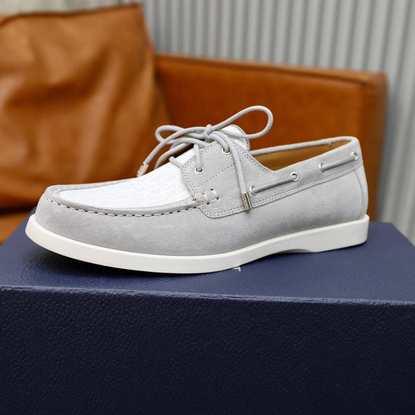 CD GRANVILLE BOAT SHOE GRAY-WHITE SUEDE