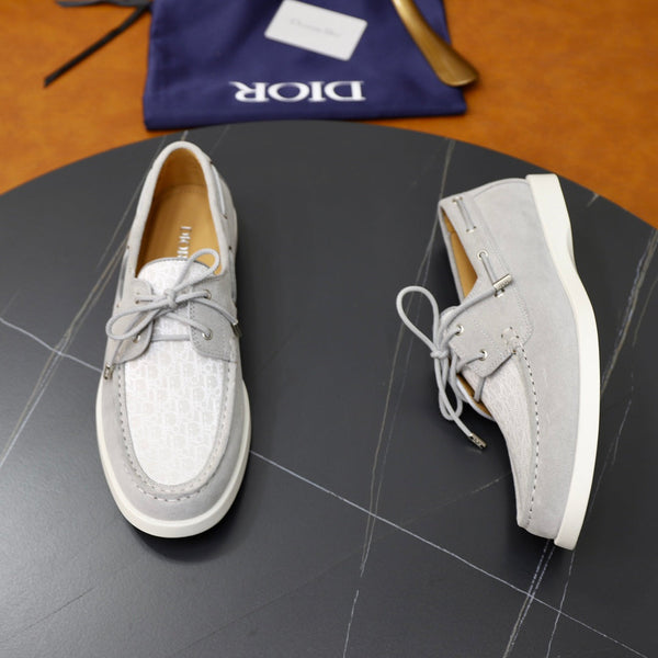 CD GRANVILLE BOAT SHOE GRAY-WHITE SUEDE