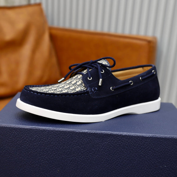 CD GRANVILLE BOAT SHOE NAVY-BEIGE SUEDE