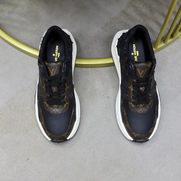 LV RUN AWAY SNEAKER BLACK AND CHOCOLATE BROWN