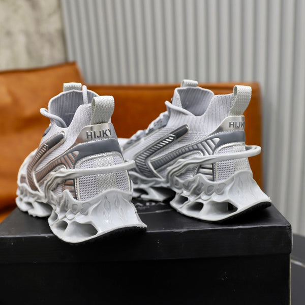 PRA RUNNING SHOES BLADE IN SILVER BREATHABLE MESH