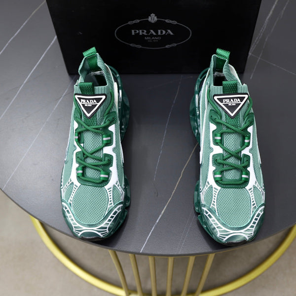 PRA RUNNING SHOES BLADE IN COOL GREEN BREATHABLE MESH