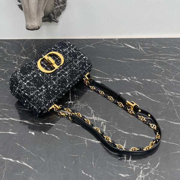 SMALL CARO BAG 20 BLACK CANNAGE TWEED