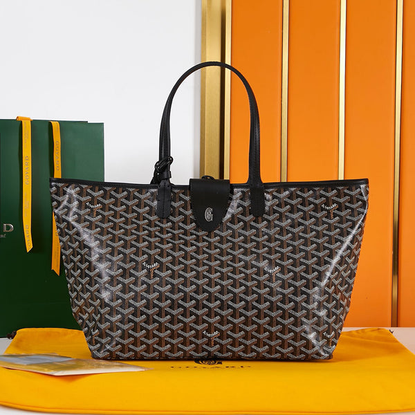 saint louis pm 34cm tela nera chevroches pelle di vitello