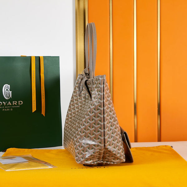 saint louis pm 34cm marrone kaki tela chevroches pelle di vitello