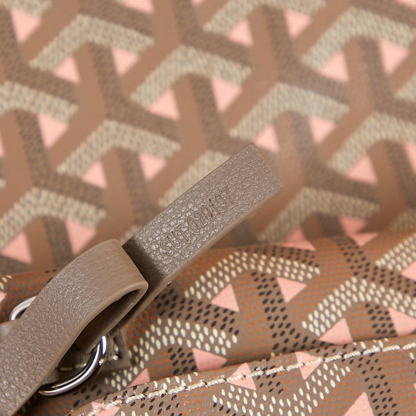 saint louis pm 34cm tela marrone chevroches pelle di vitello