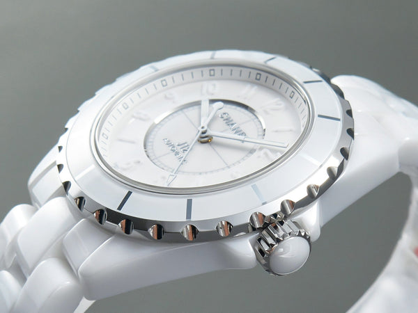 J12 Automatic White Ceramic White Numerals White Dial