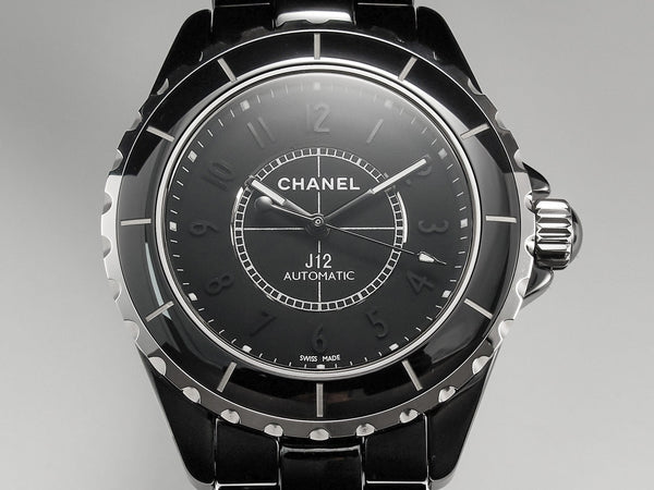J12 Automatic Black Ceramic Black Numerals Black Dial Black Steel Hands