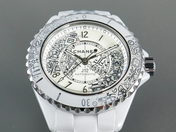J12 38mm Automatic 20Th Anniversary White Ceramic