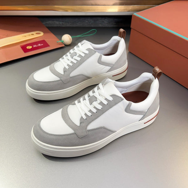 LP NEWPORT WALK SNEAKERS WHITE AND GRAY SUEDE