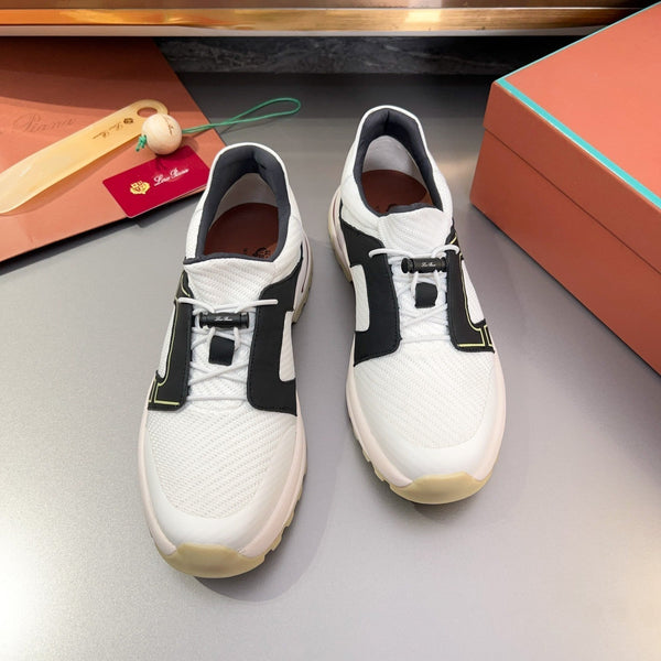 LP TRAIL HIKER WALK SNEAKER BLACK AND WHITE MESH BREATHABLE