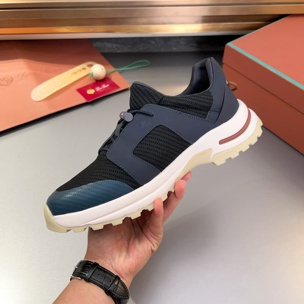 LP TRAIL HIKER WALK SNEAKER BLACK AND AEGEAN MESH BREATHABLE