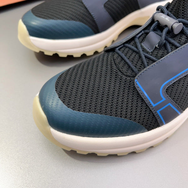 LP TRAIL HIKER WALK SNEAKER BLACK AND AEGEAN MESH BREATHABLE