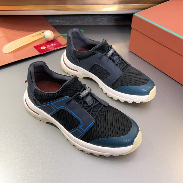 LP TRAIL HIKER WALK SNEAKER BLACK AND AEGEAN MESH BREATHABLE