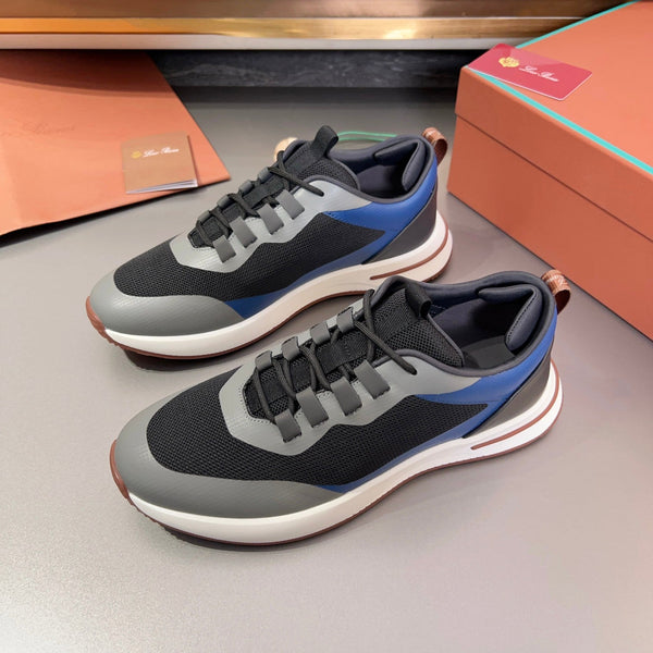 LP BRUNELLO SNEAKERS BLACK AND GRAY MESH BREATHABLE