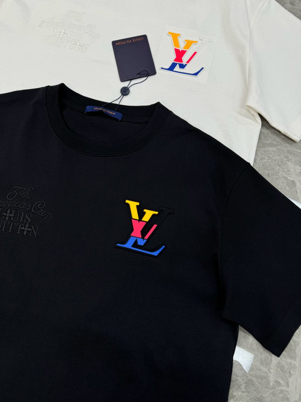 LV T-SHIRT IN BLACK COTTON 238789