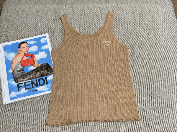 Fendi Tank Top Wool Fabric 232704