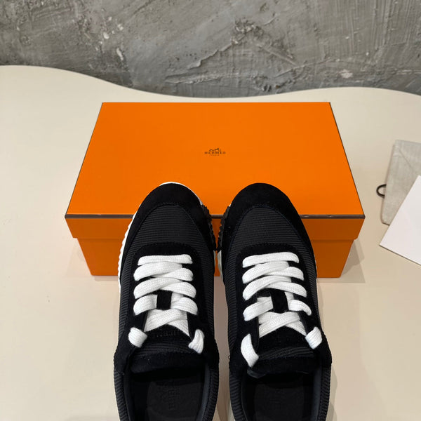 HM Bouncing 35 Sneakers Black Canvas & Suede Goatskin H Black