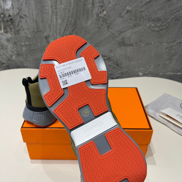 HEROS SNEAKERS OLIVE GOATSKIN