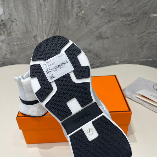 HEROS SNEAKERS WHITE MIX BLACK GOATSKIN