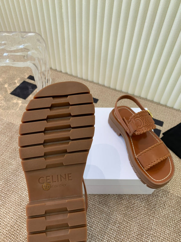 ROMAN SANDAL IN BRONZE BROWN CALFSKIN