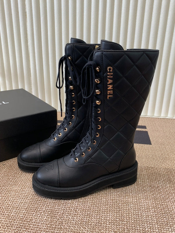 Chanel Electric Show Boot Black Leather 507525