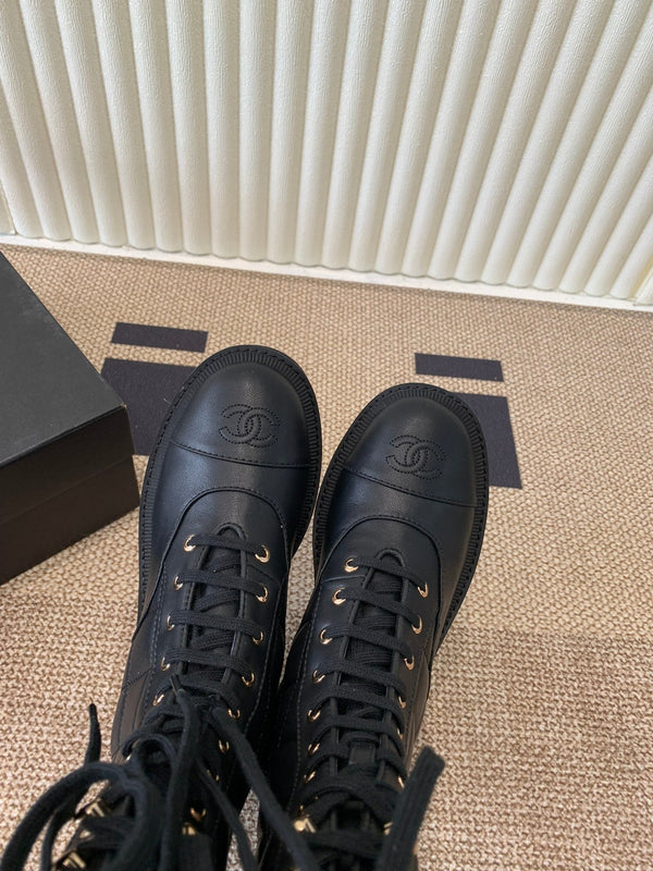 Chanel Electric Show Boot Black Leather 507525