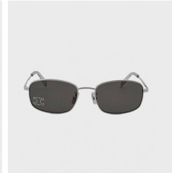 TRIOMPHE RHINESTONE SUNGLASS CL40285U IN METAL WITH CRYSTALS