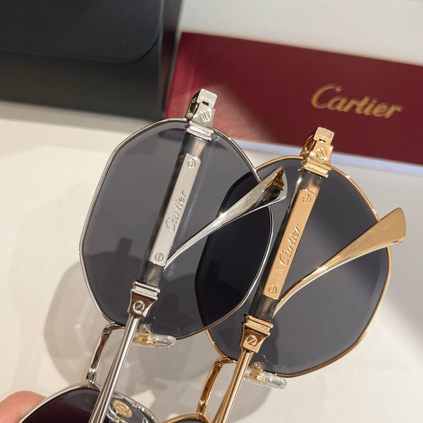 PREMIÈRE GEOMETRIC FRAME SUNGLASSES CT0484S IN METAL