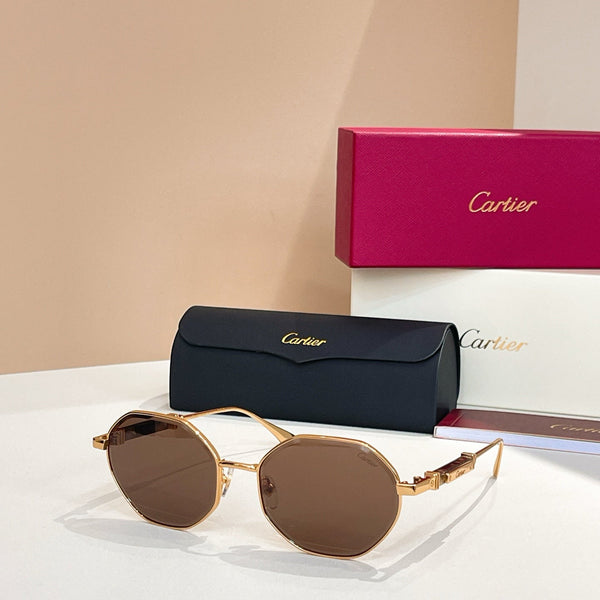 PREMIÈRE GEOMETRIC FRAME SUNGLASSES CT0484S IN METAL