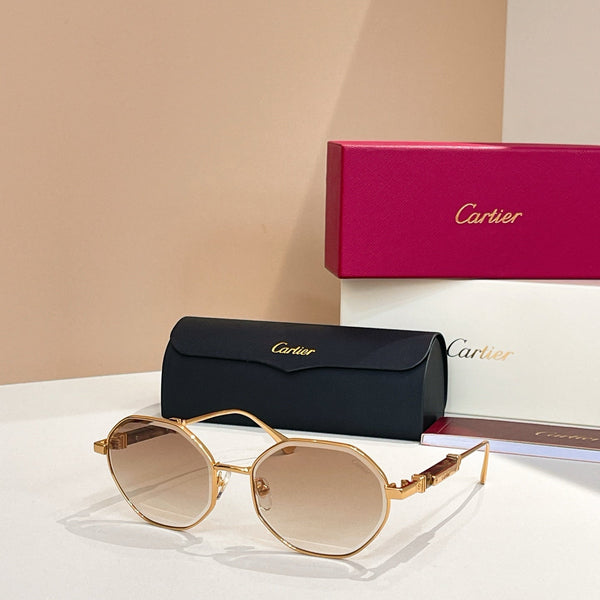 PREMIÈRE GEOMETRIC FRAME SUNGLASSES CT0484S IN METAL