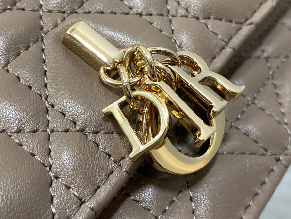 my cd mini 21 dark brown lambskin