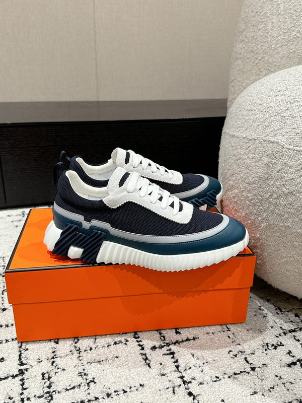 HM Sneaker In Charcoal Blue Mesh Fabric 985314