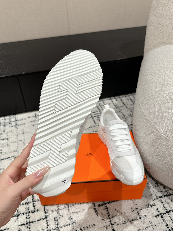 HM Sneaker In White Mesh Fabric 985316