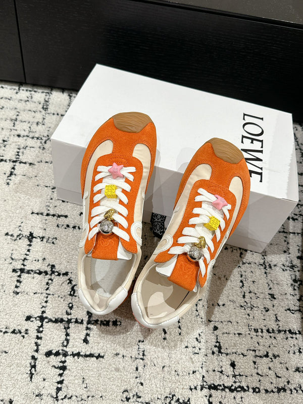 Loewe 25 Ballet Runner 2.0 Sneaker Orange Nylon Sheepskin