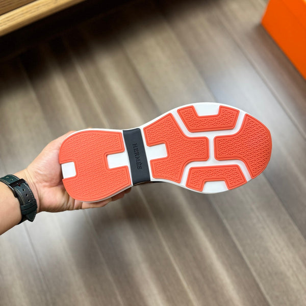 HM THICK - SOLE SNEAKER BROWN MESH FABRIC