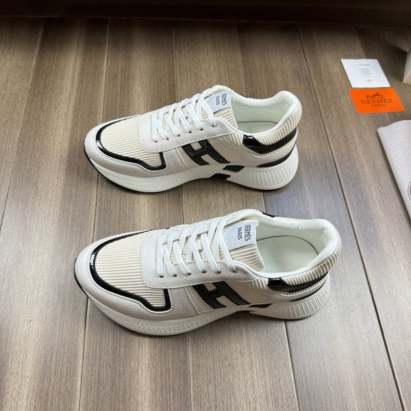 HM THICK - SOLE SNEAKER WHITE AND BLACK FABRIC