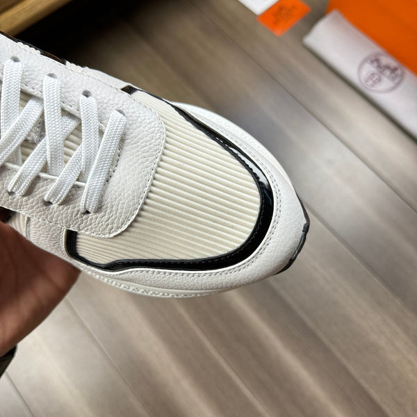 HM THICK - SOLE SNEAKER WHITE AND BLACK FABRIC