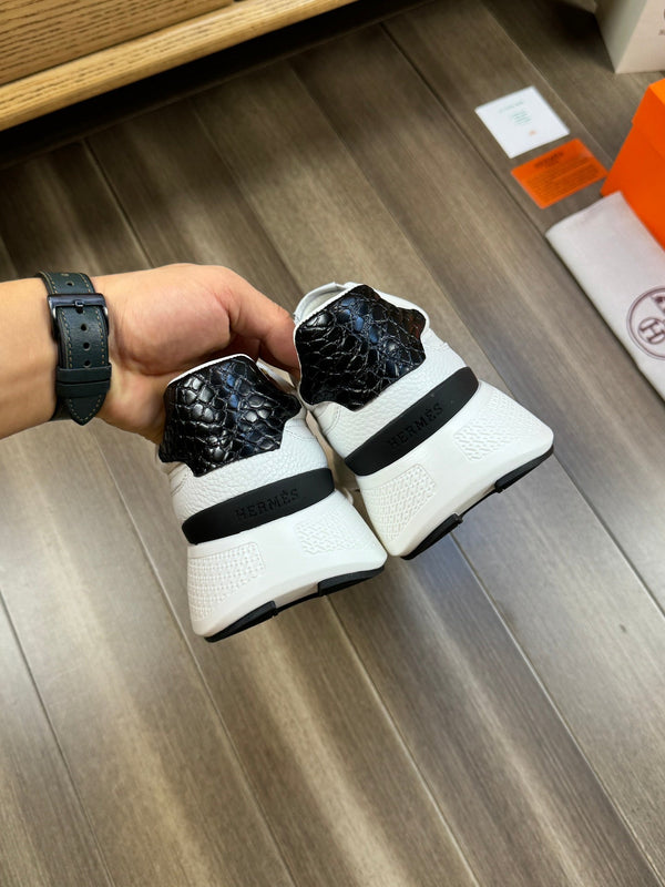 SNEAKER HM TRAIL IN PELLE DI VITELLO BIANCA